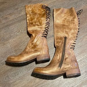 Knee High Brown Leather Boots